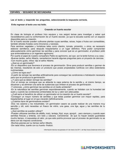 Comprensión lectora