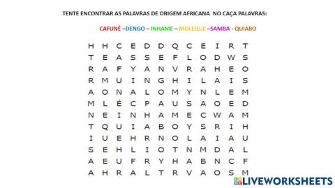 Palavras de origem africana