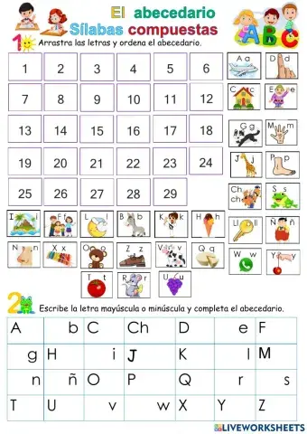 Abecedario - Sílabas compuestas