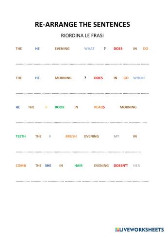 Routine – Present Simple.