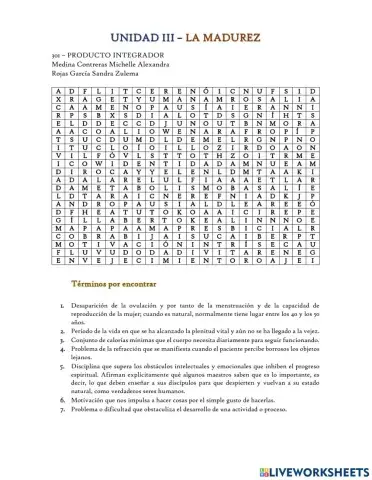 Etapa de la Madurez - UNIDAD III