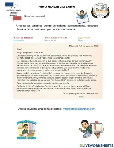 ¡VOY A MANDAR UNA CARTA!