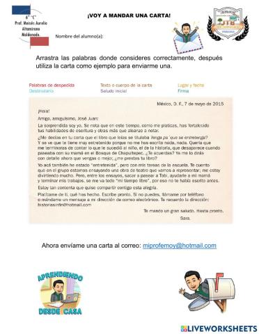 ¡VOY A MANDAR UNA CARTA!