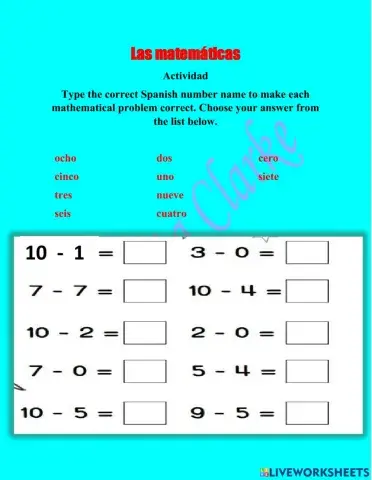 Las matematicas La resta