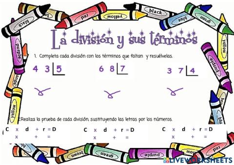La división y sus términos
