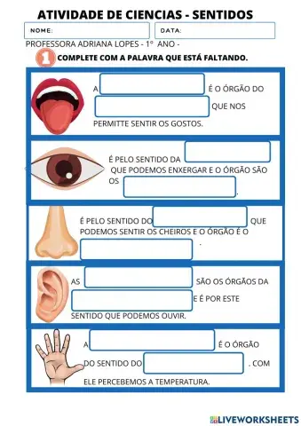 Atividade de ciências