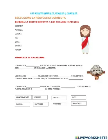 Pecados, capitales, veniales y mortales