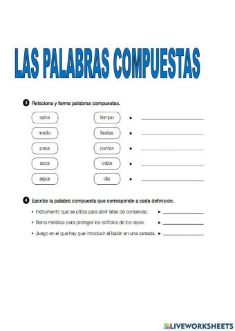 Las palabras compuestas