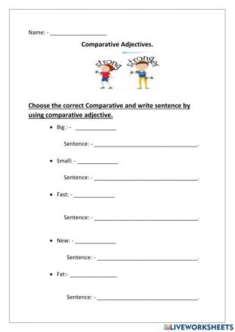 Comparative words follow one syllable