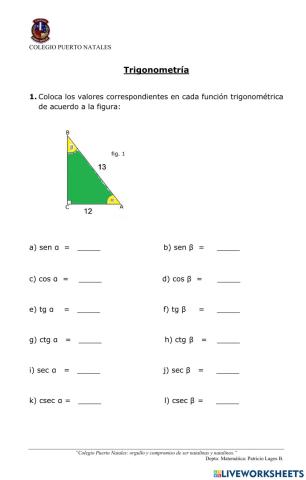 Trigonometría conceptos
