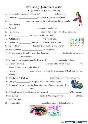 Indefinite quantifiers Review