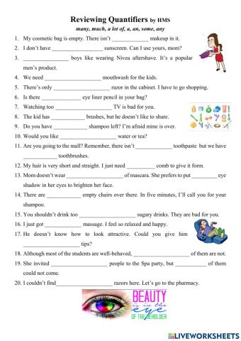 Indefinite quantifiers Review
