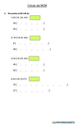 Minímo Común Múltiplo