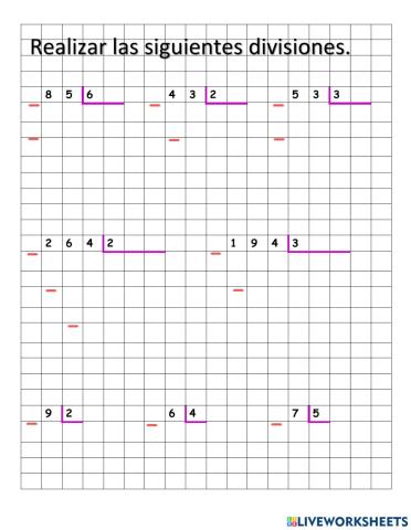 Divisiones mayor que el divisor