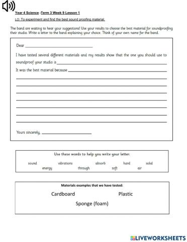 DIS Science Term 3 Week 9 Lesson 1