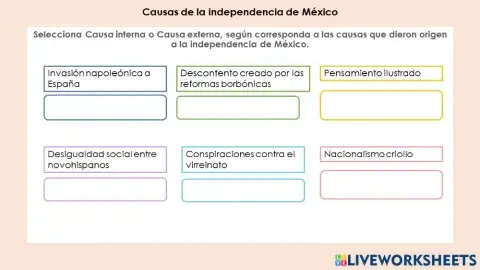 Causas de la independencia de México