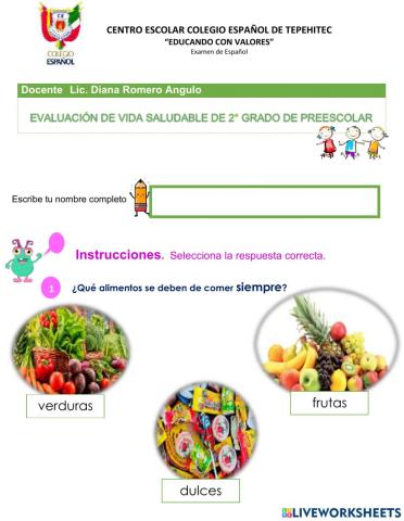 Examen de vida saludable