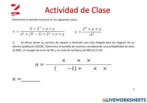 Tamaño de muestra población finita 1