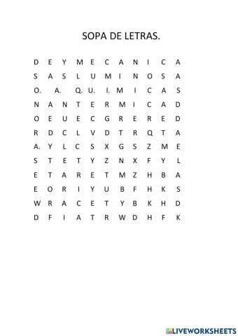 Sopa de letras