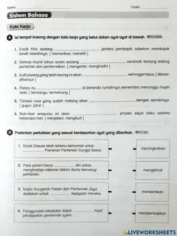 Bm tahun 4: kata kerja