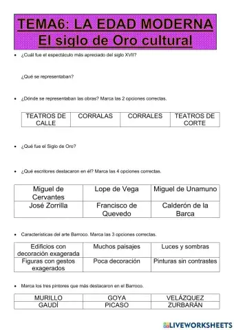 Siglo xvii: el siglo de oro cultural