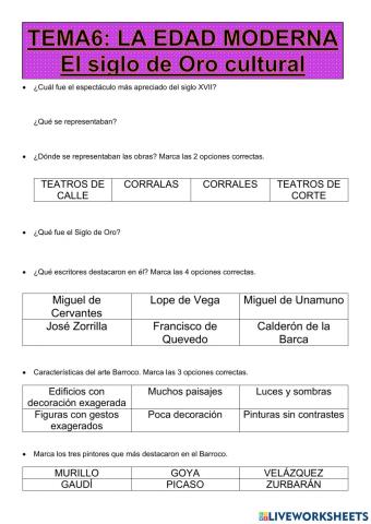 Siglo xvii: el siglo de oro cultural