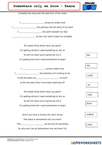 Somehwere only we know - Keane