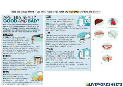 Liquids for our body