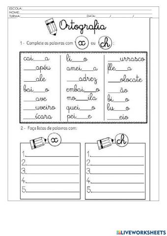 Atividades de portugues