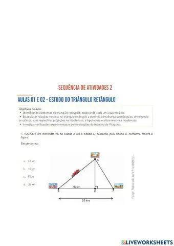 Estudo do Triângulo Retângulo