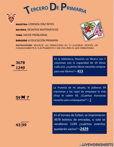 Porblemas matematicos