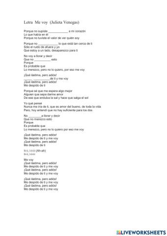 Canción: español para extranjeros