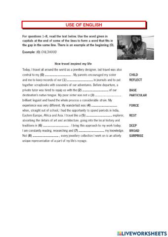 Use of English- Travelling