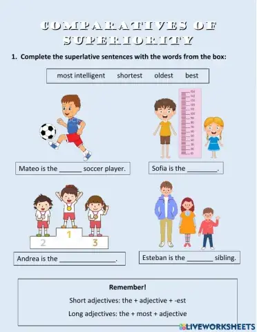 Comparatives of superiority.