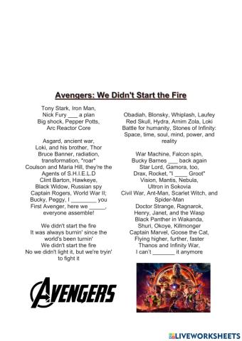 We Didn't Start the Fire by the Avengers