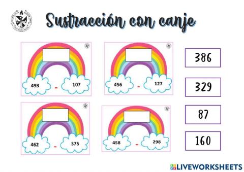 Sustracción con canje