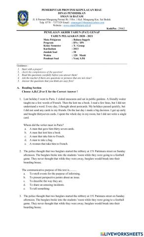 Ujian semester genap