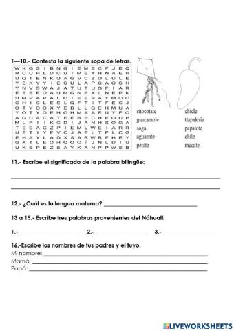 Examen español