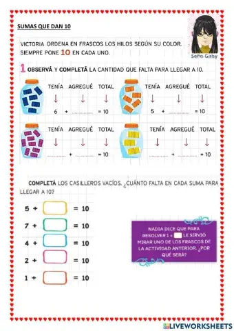 Sumas que dan 10