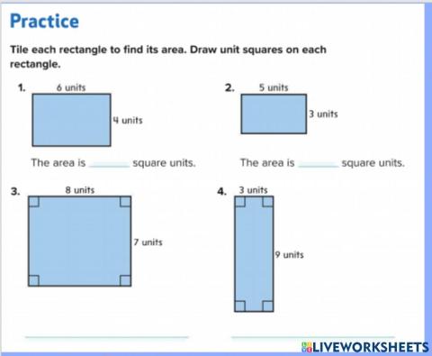 Tile Rectangles to Find Area