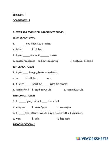 Conditionals
