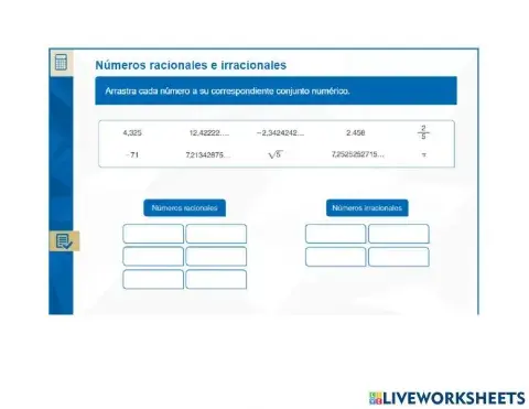 Diferencia entre Racionales e Irracionales