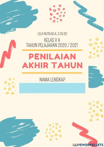 PAT Bahasa Indonesia Kelas V A