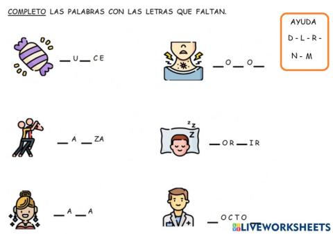 Escribir consonantes