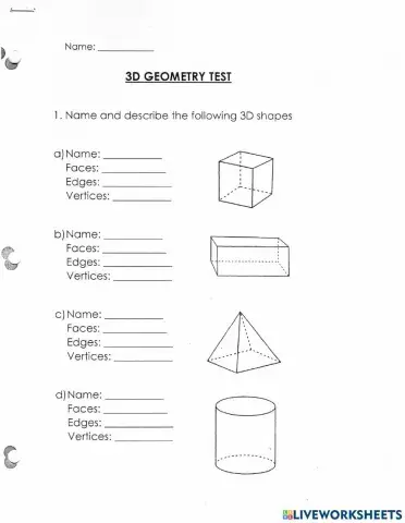 3D Geometry Quiz