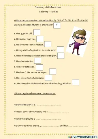 ST 3 Mid-Term Test Listening