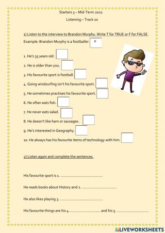 ST 3 Mid-Term Test Listening