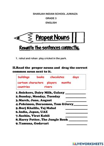 Common and Proper Nouns