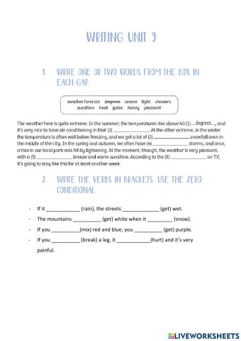 Writing unit 9 sexto
