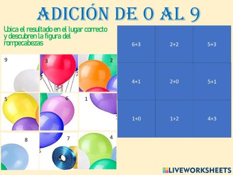 Adición de 0 al 9
